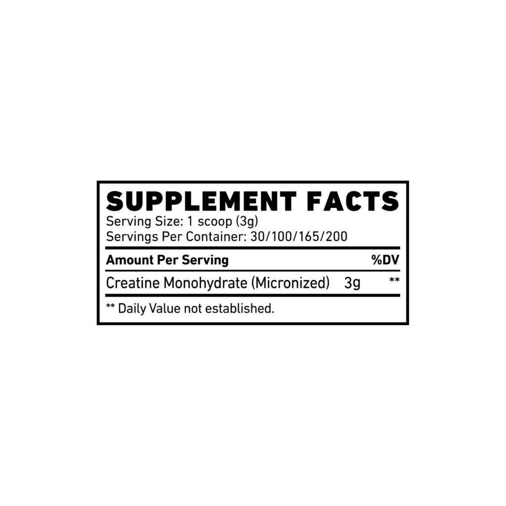 Skeleton Nutrition Creatine Monohydrate - 165 Servings for Strength & Mass – 495g