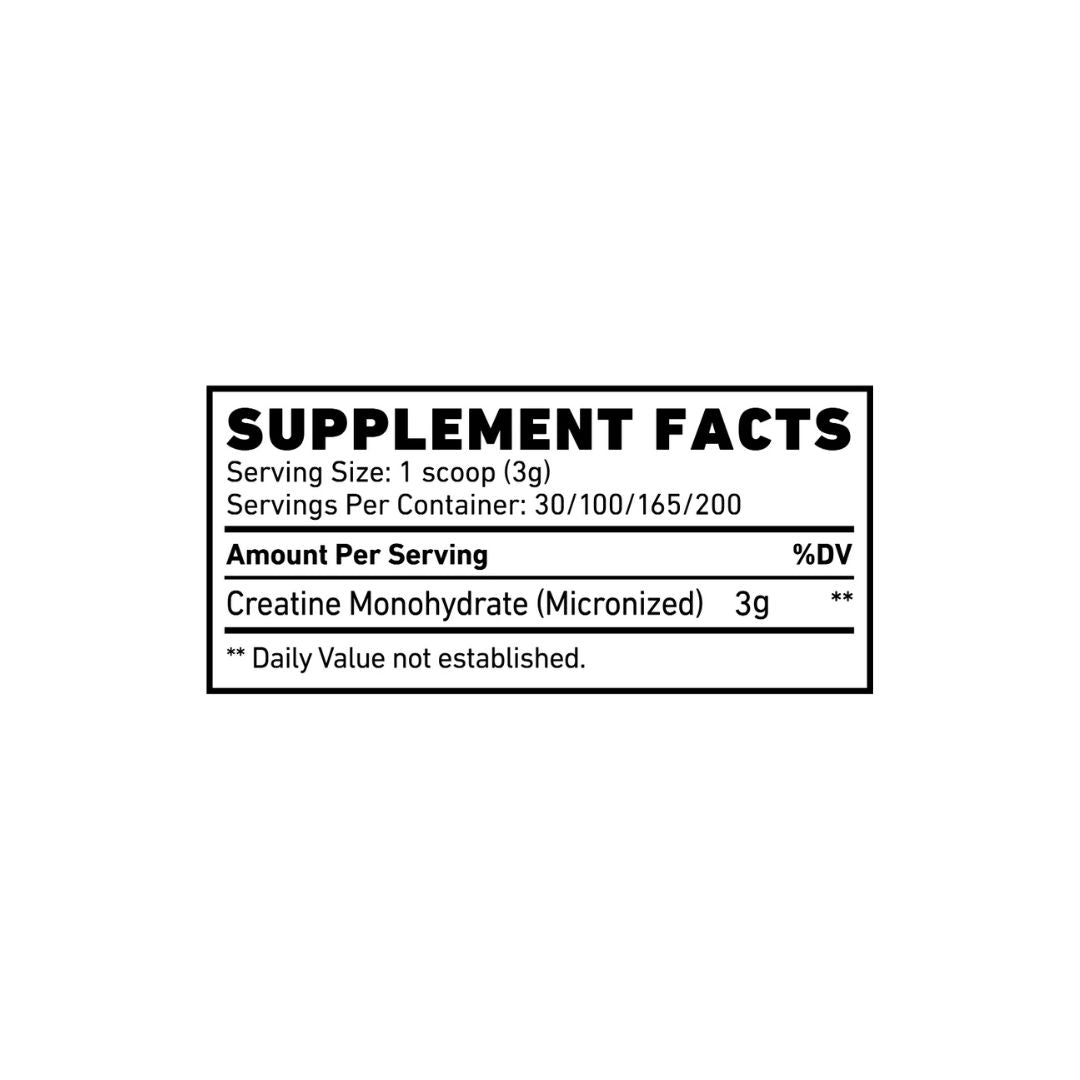 Skeleton Nutrition Creatine Monohydrate - 165 Servings for Strength & Mass – 495g