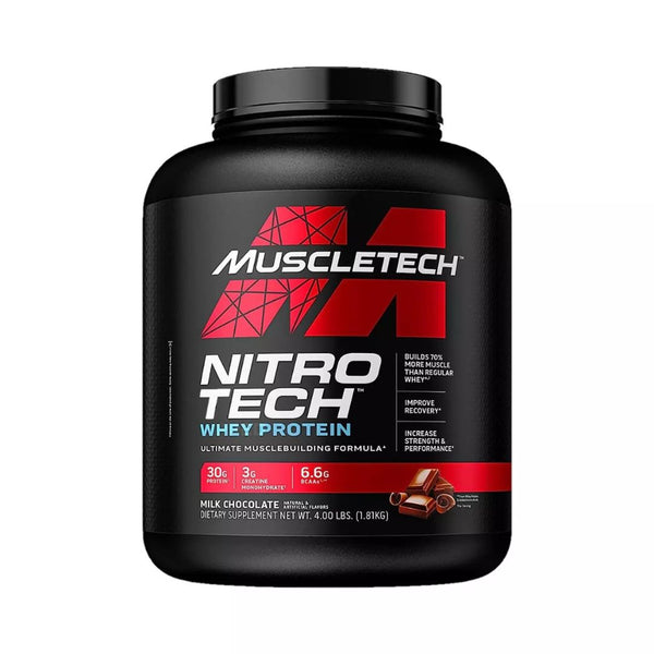 MuscleTech Nitro‑Tech Whey Protein – 1.81 kg | 40 Servings with 3 g Creatine